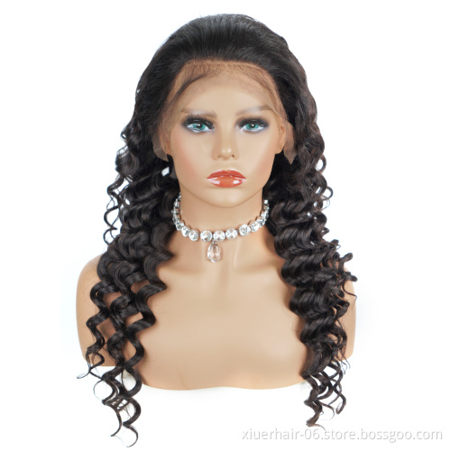 Natural Remy Wig Loose Deep Brazilian Cuticle Aligned Hair HD Lace Wig with Baby Hair Lace Front Wigs Human Hair For Black Women